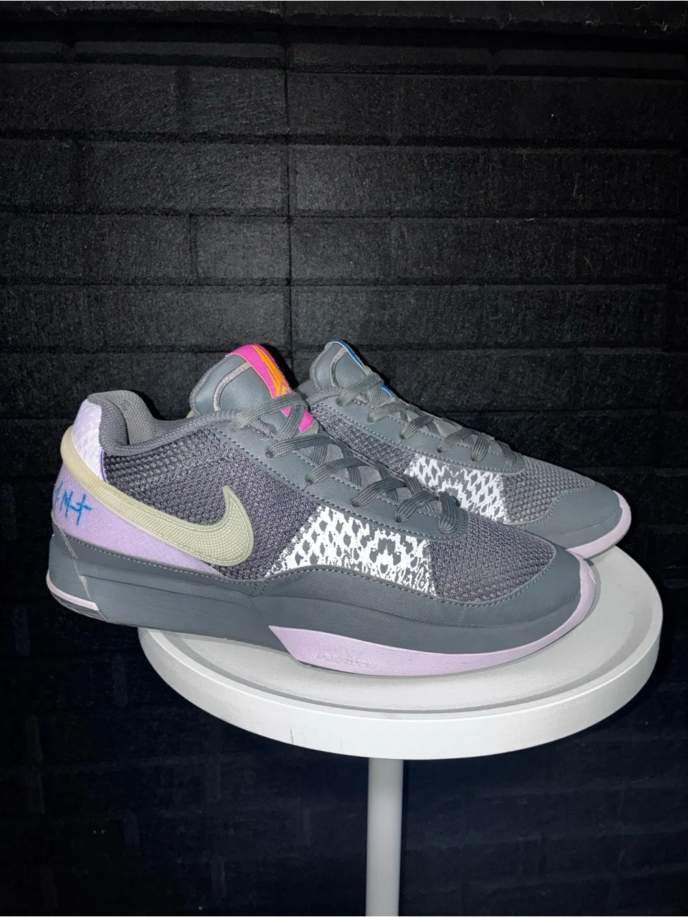 Nike Ja 1 personal touch basketball shoes gray pink blue men’s 8 women’s 9.5